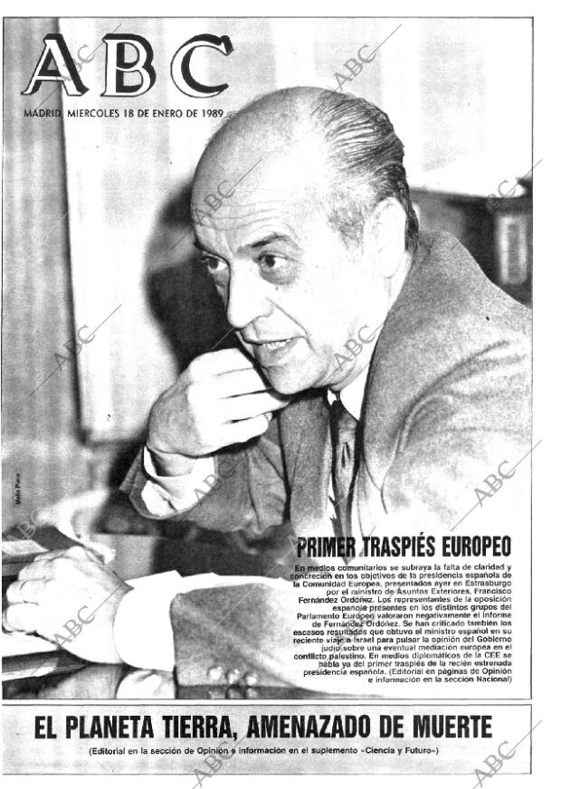 ABC MADRID 18-01-1989 página 1