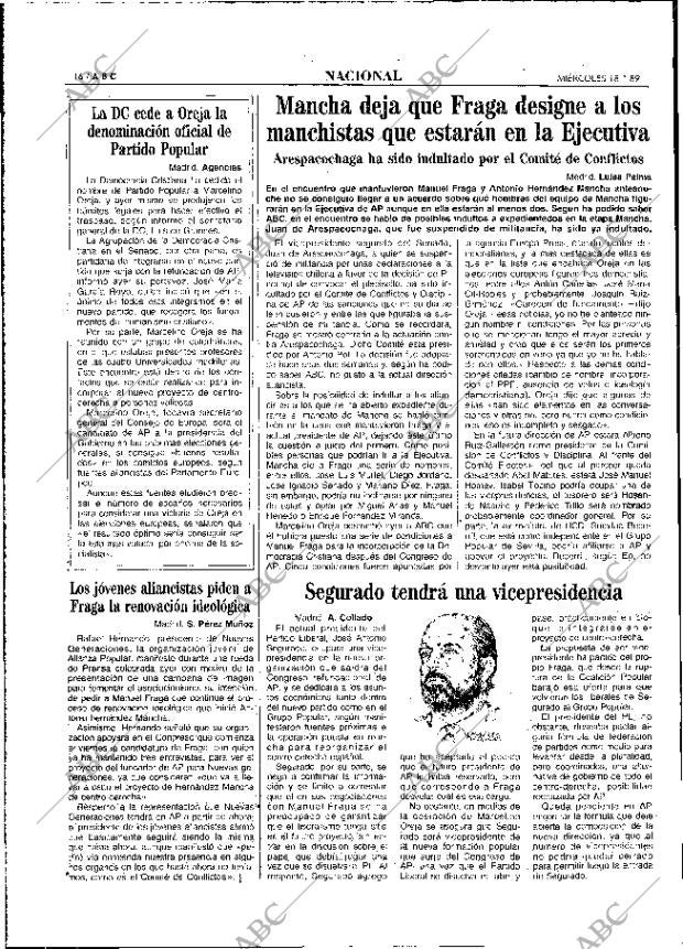 ABC MADRID 18-01-1989 página 16