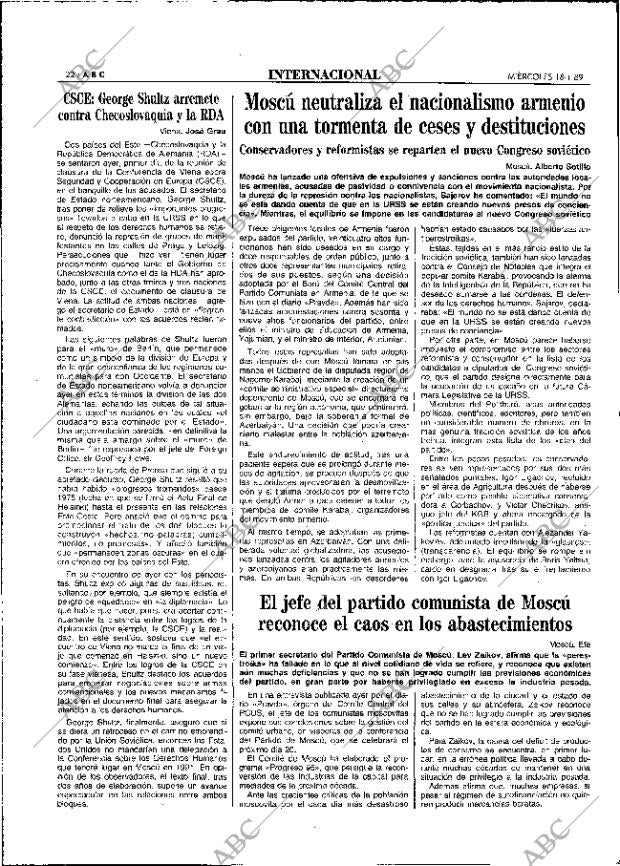 ABC MADRID 18-01-1989 página 22