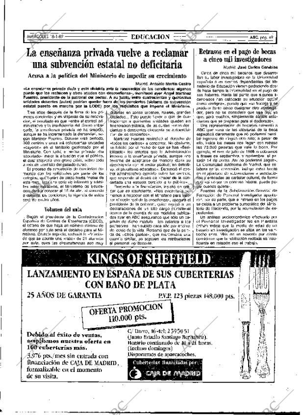 ABC MADRID 18-01-1989 página 49