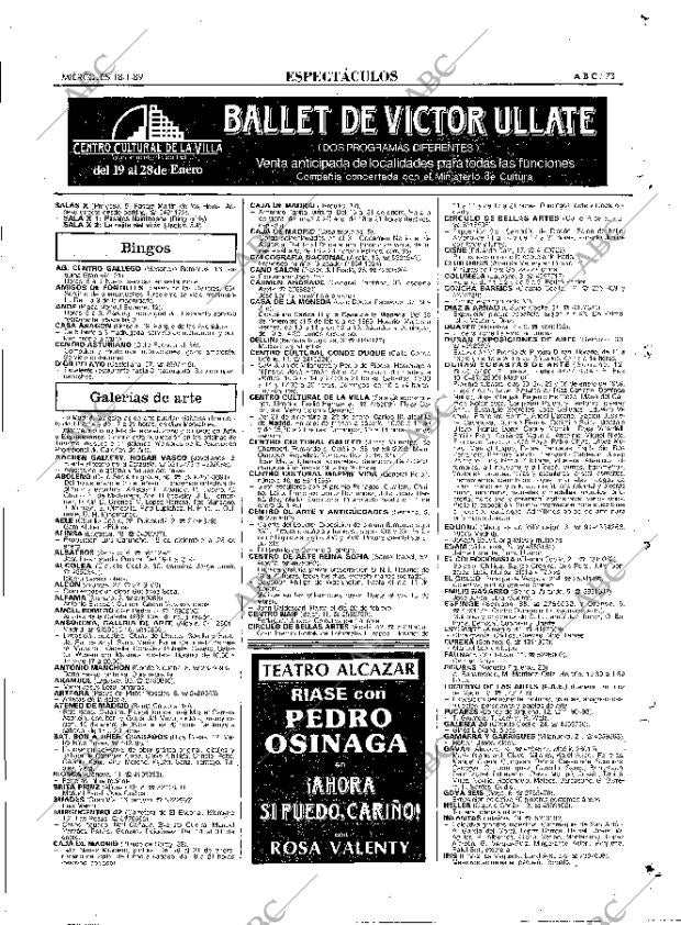 ABC MADRID 18-01-1989 página 73