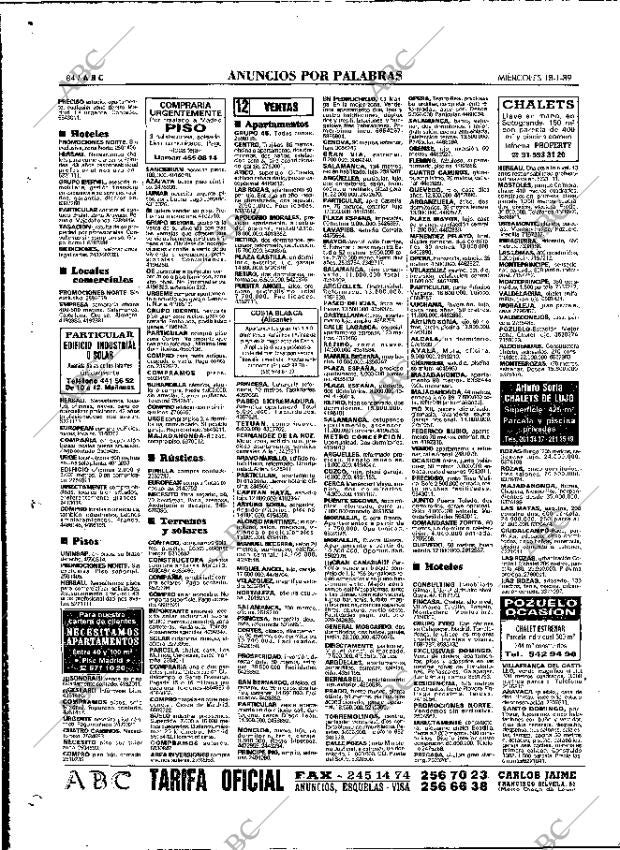 ABC MADRID 18-01-1989 página 84