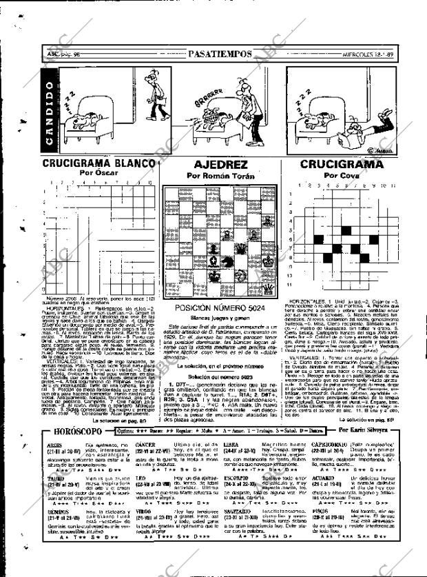 ABC MADRID 18-01-1989 página 98