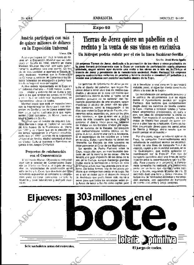 ABC SEVILLA 18-01-1989 página 28