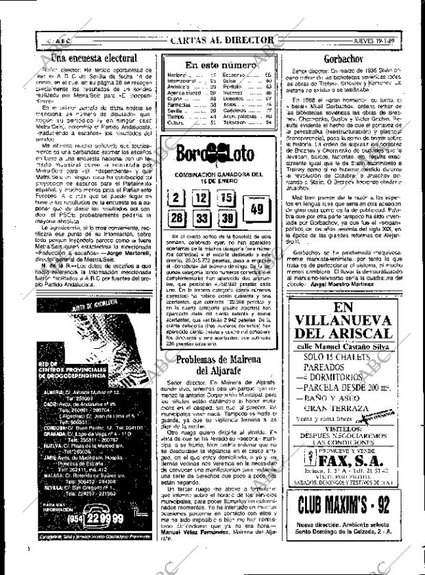 ABC SEVILLA 19-01-1989 página 10