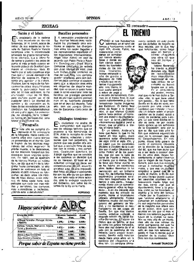 ABC SEVILLA 19-01-1989 página 13