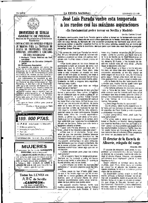 ABC SEVILLA 22-01-1989 página 104