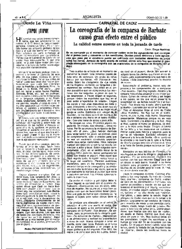 ABC SEVILLA 22-01-1989 página 48