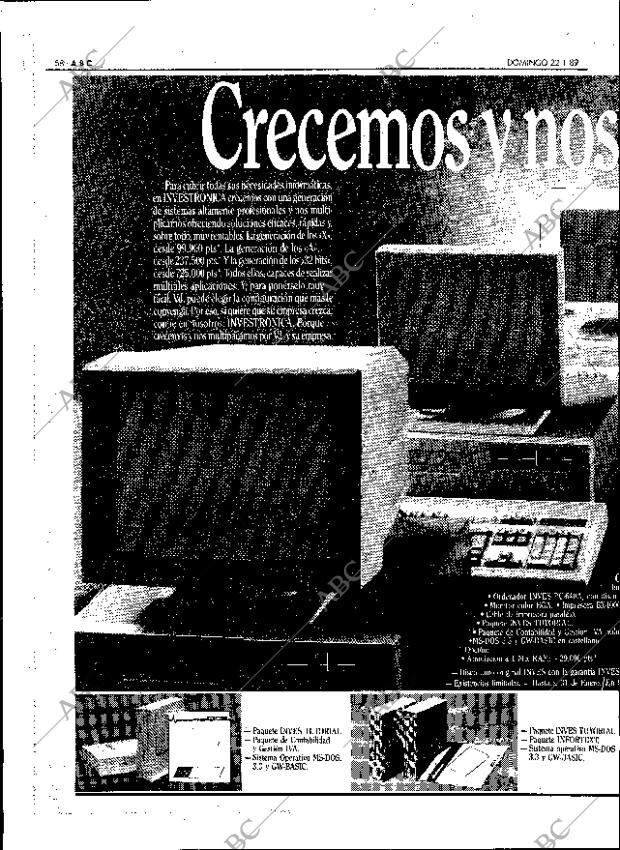 ABC SEVILLA 22-01-1989 página 58