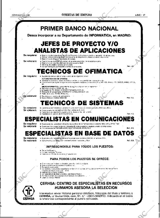 ABC SEVILLA 22-01-1989 página 69