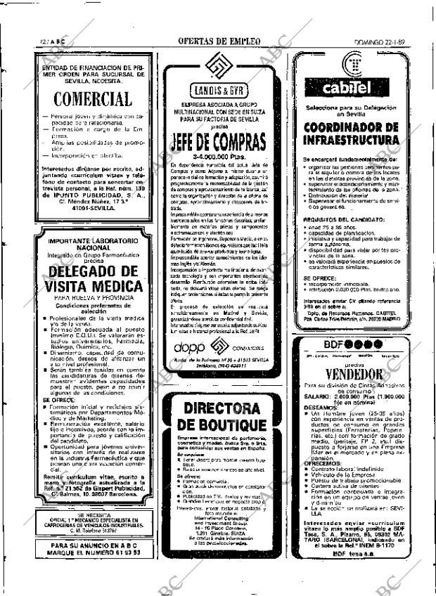 ABC SEVILLA 22-01-1989 página 72
