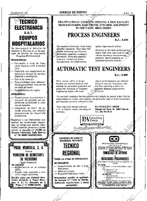 ABC SEVILLA 22-01-1989 página 75