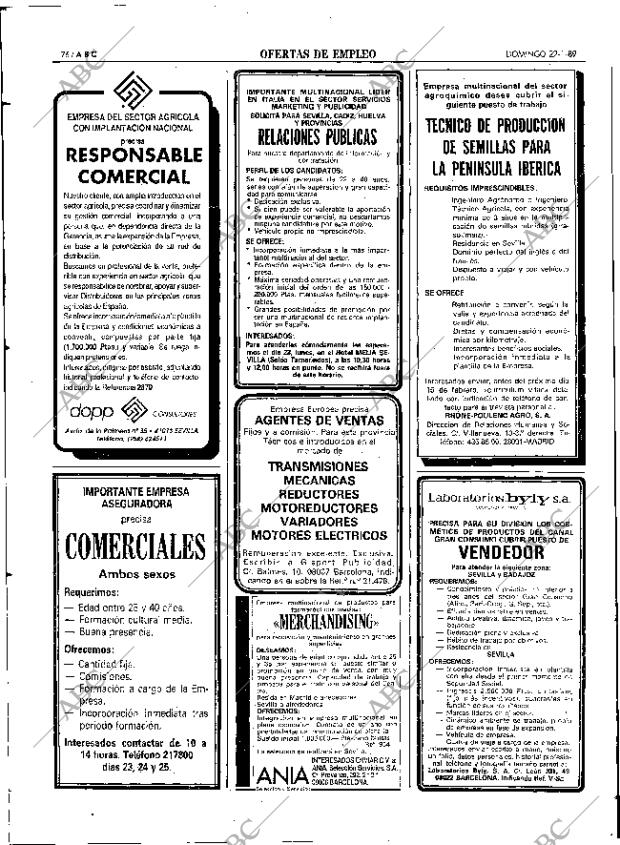 ABC SEVILLA 22-01-1989 página 76