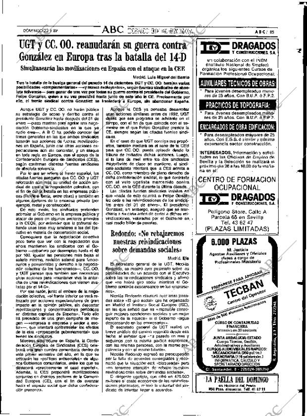 ABC SEVILLA 22-01-1989 página 85