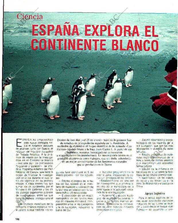 BLANCO Y NEGRO MADRID 22-01-1989 página 108