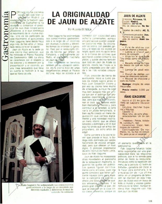 BLANCO Y NEGRO MADRID 22-01-1989 página 111