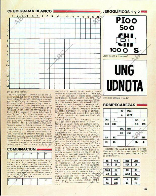 BLANCO Y NEGRO MADRID 22-01-1989 página 131