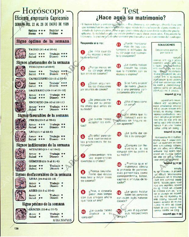 BLANCO Y NEGRO MADRID 22-01-1989 página 136