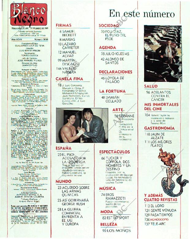 BLANCO Y NEGRO MADRID 22-01-1989 página 3