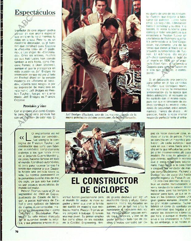 BLANCO Y NEGRO MADRID 22-01-1989 página 70