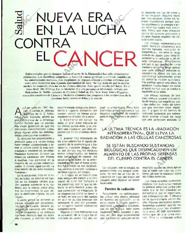 BLANCO Y NEGRO MADRID 22-01-1989 página 96