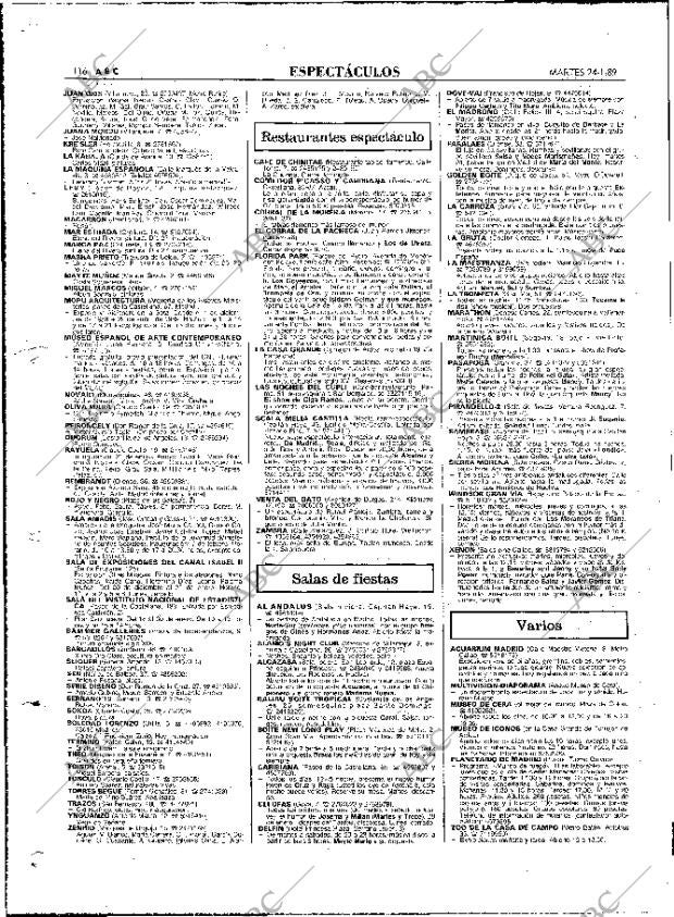 ABC MADRID 24-01-1989 página 116