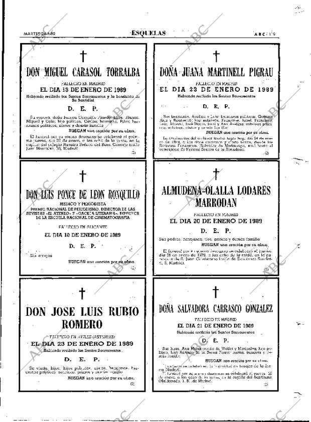 ABC MADRID 24-01-1989 página 119