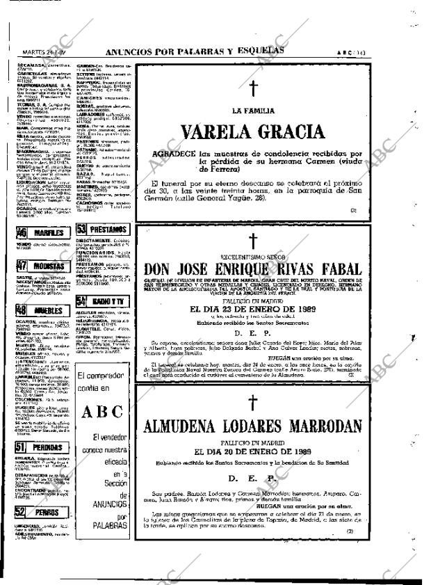 ABC MADRID 24-01-1989 página 143
