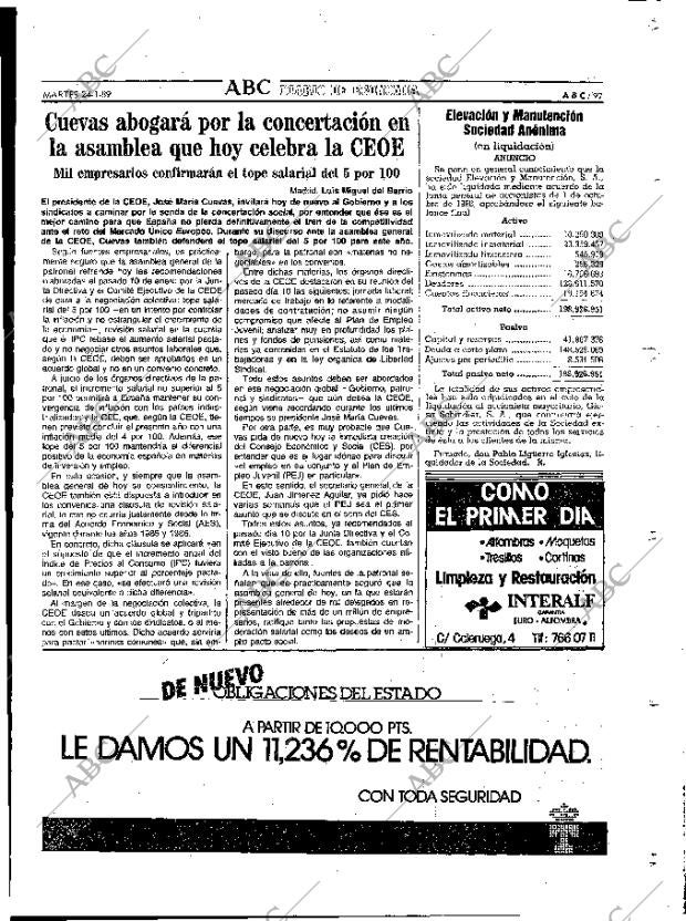 ABC MADRID 24-01-1989 página 97