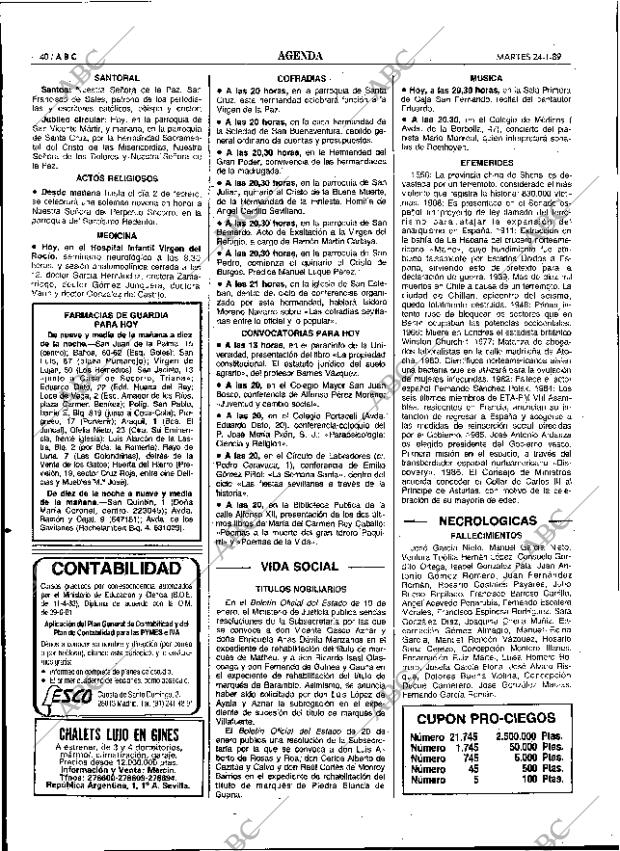 ABC SEVILLA 24-01-1989 página 40