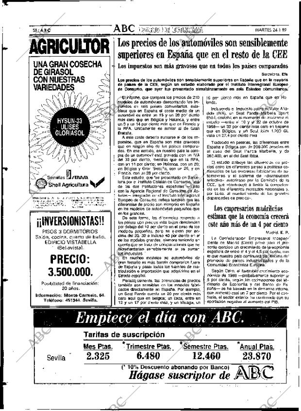 ABC SEVILLA 24-01-1989 página 74