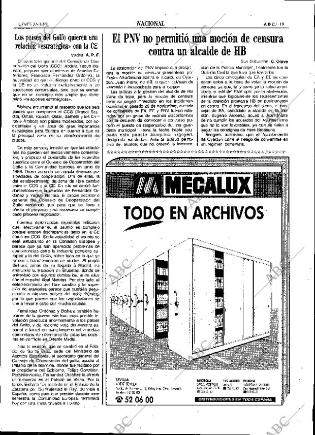 ABC SEVILLA 26-01-1989 página 19
