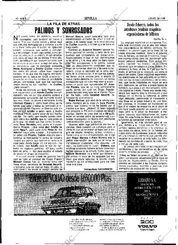 ABC SEVILLA 26-01-1989 página 40