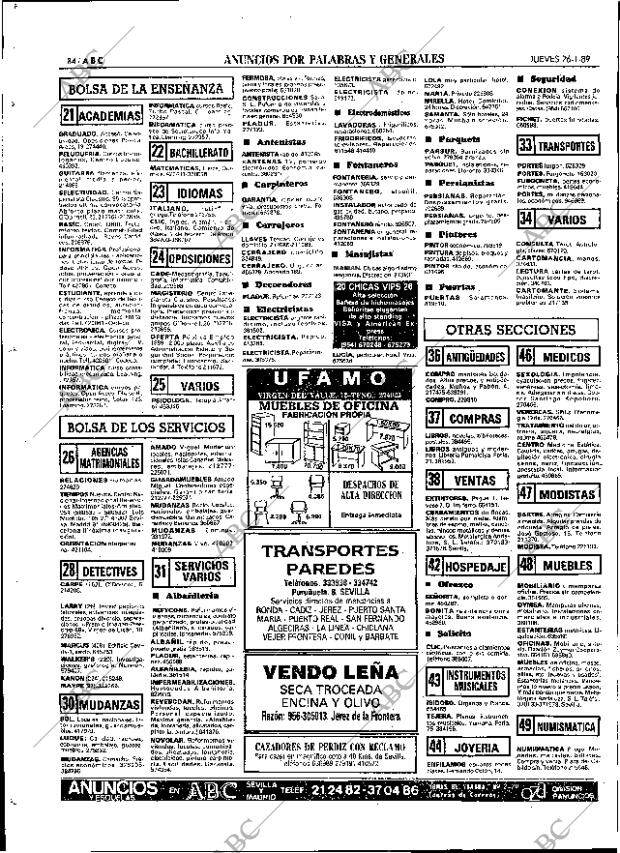 ABC SEVILLA 26-01-1989 página 84