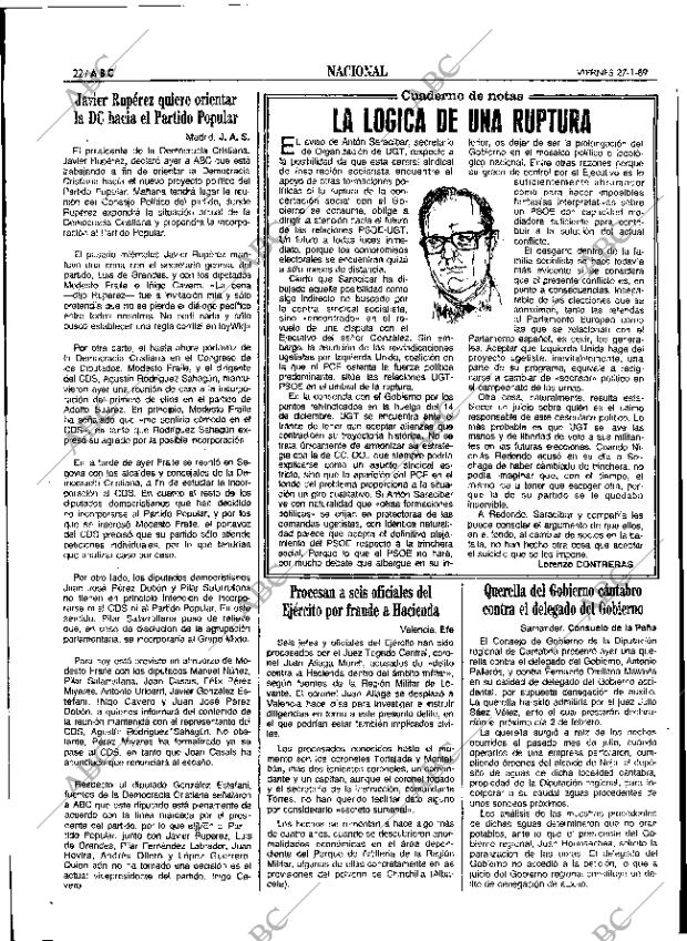 ABC SEVILLA 27-01-1989 página 22