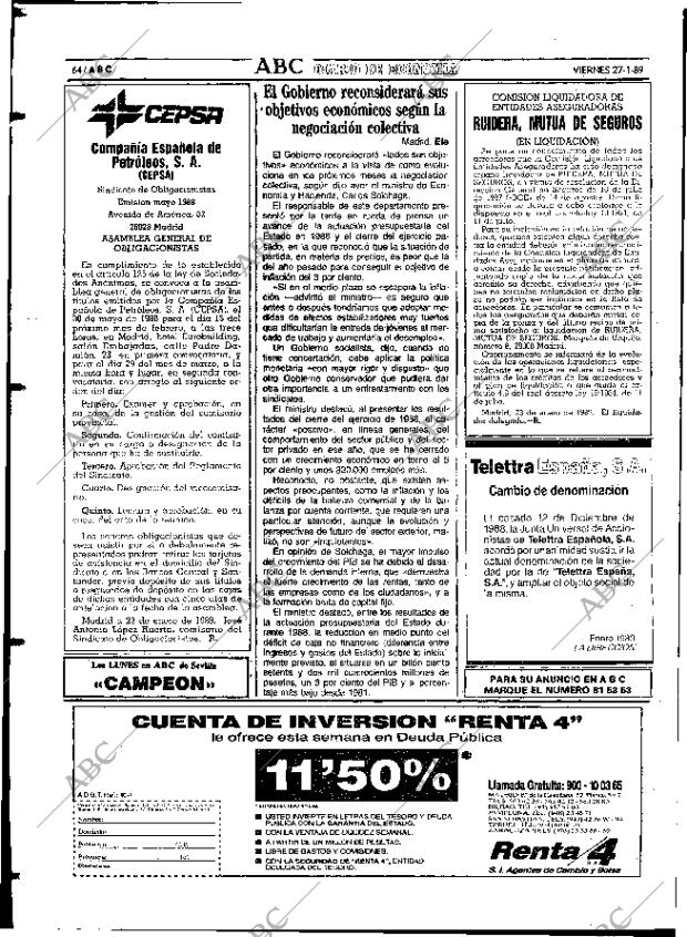 ABC SEVILLA 27-01-1989 página 64