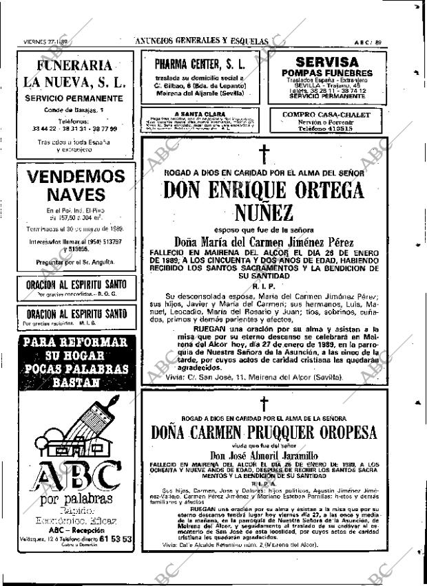 ABC SEVILLA 27-01-1989 página 89