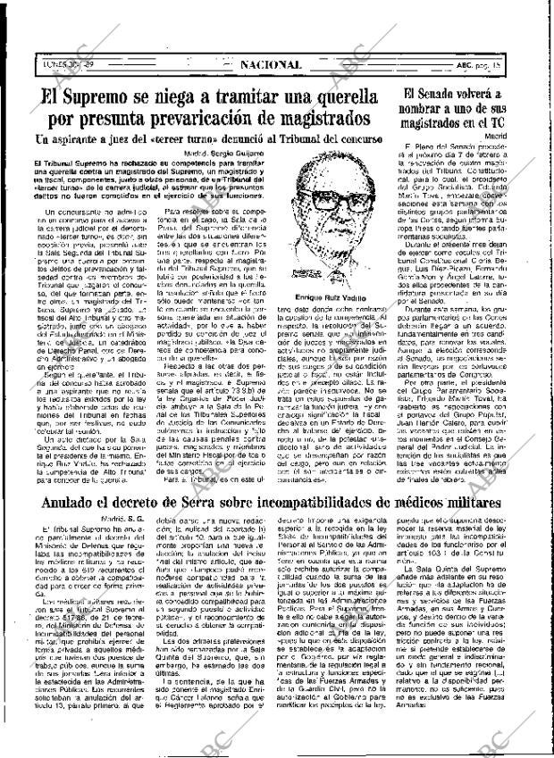 ABC MADRID 30-01-1989 página 15