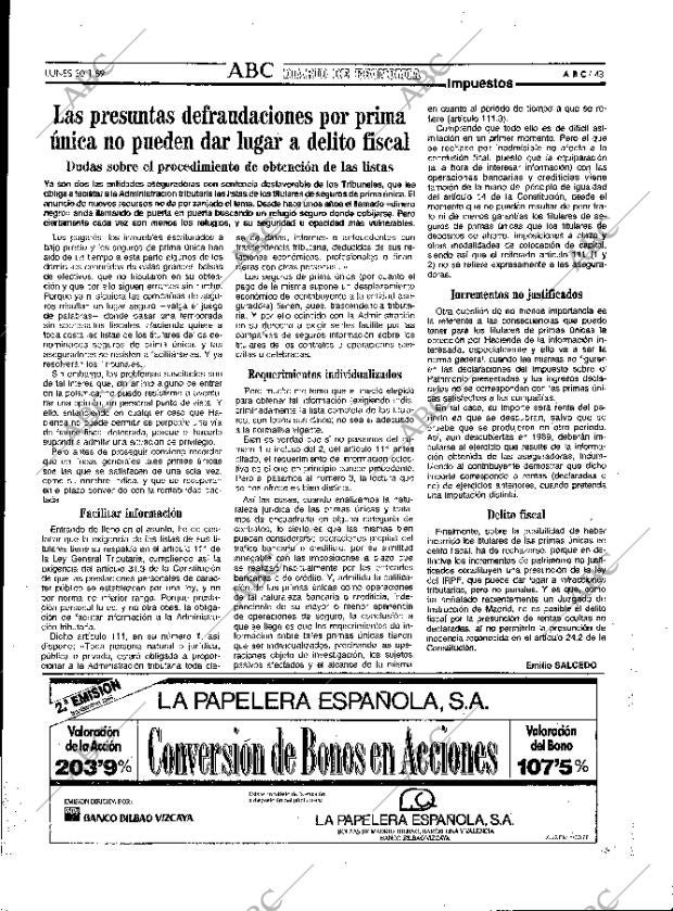 ABC MADRID 30-01-1989 página 43