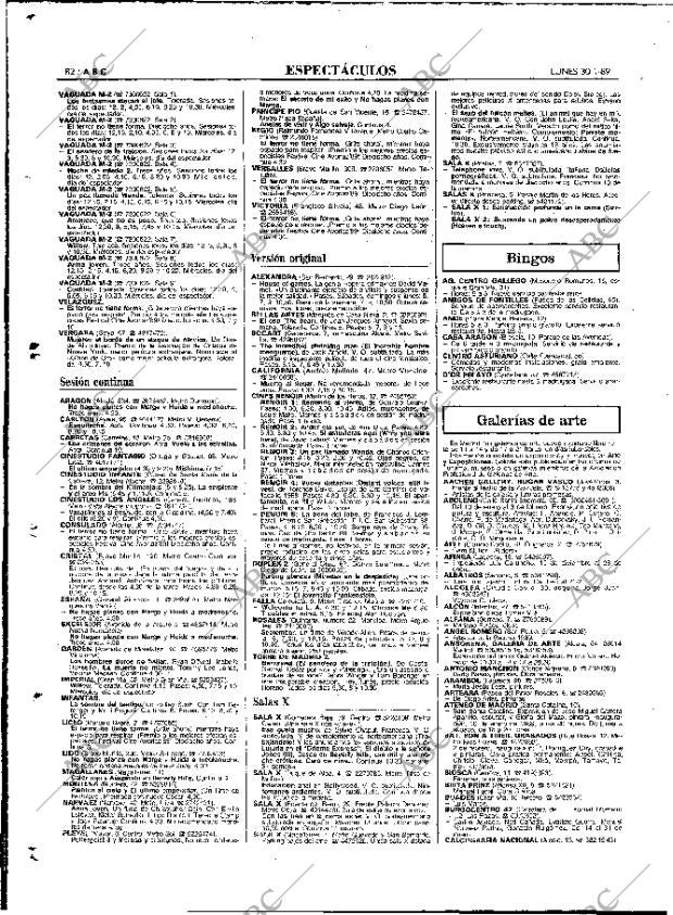 ABC MADRID 30-01-1989 página 82
