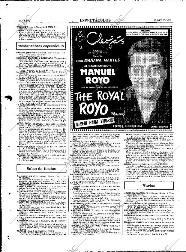 ABC MADRID 30-01-1989 página 84