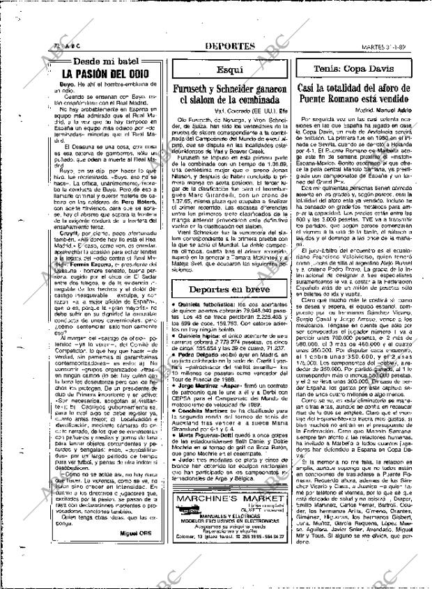ABC MADRID 31-01-1989 página 72