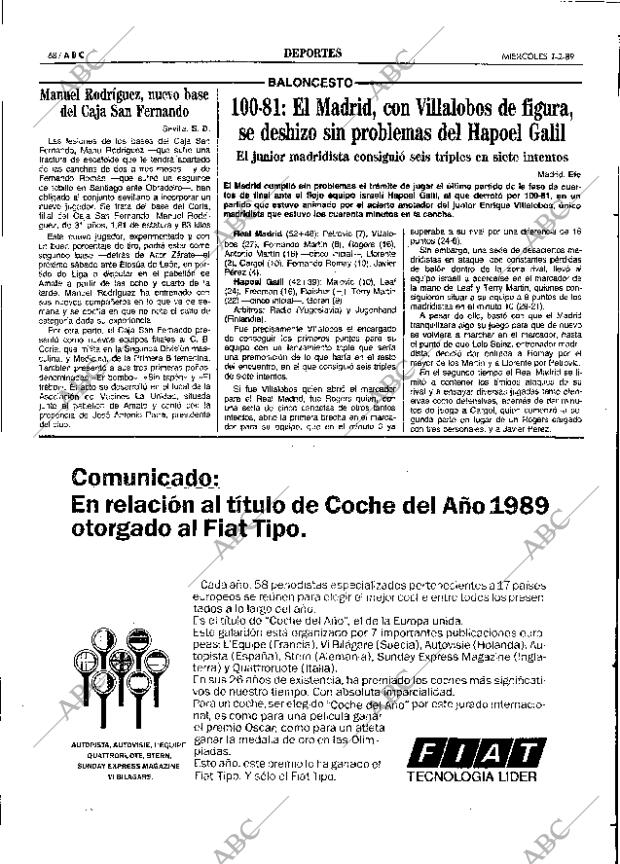 ABC SEVILLA 01-02-1989 página 68