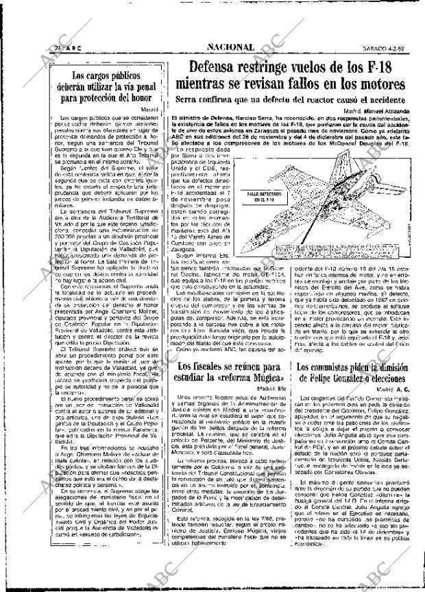 ABC MADRID 04-02-1989 página 22