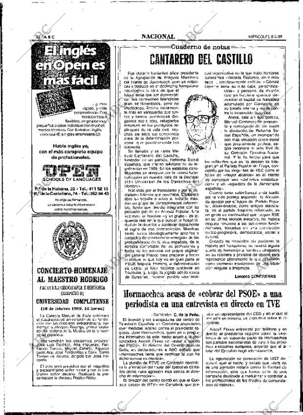 ABC MADRID 08-02-1989 página 22