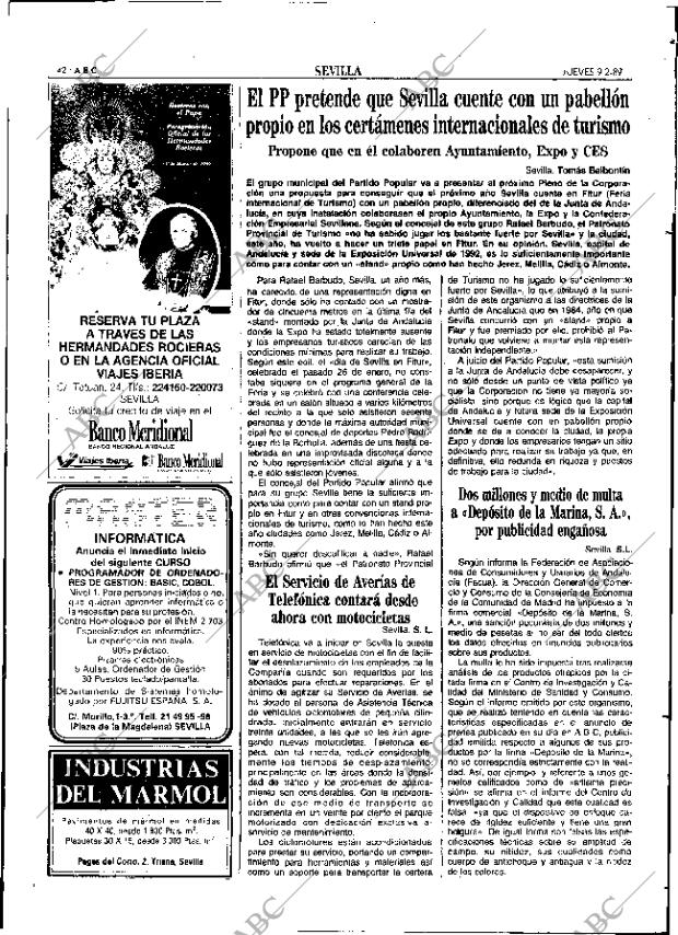 ABC SEVILLA 09-02-1989 página 42