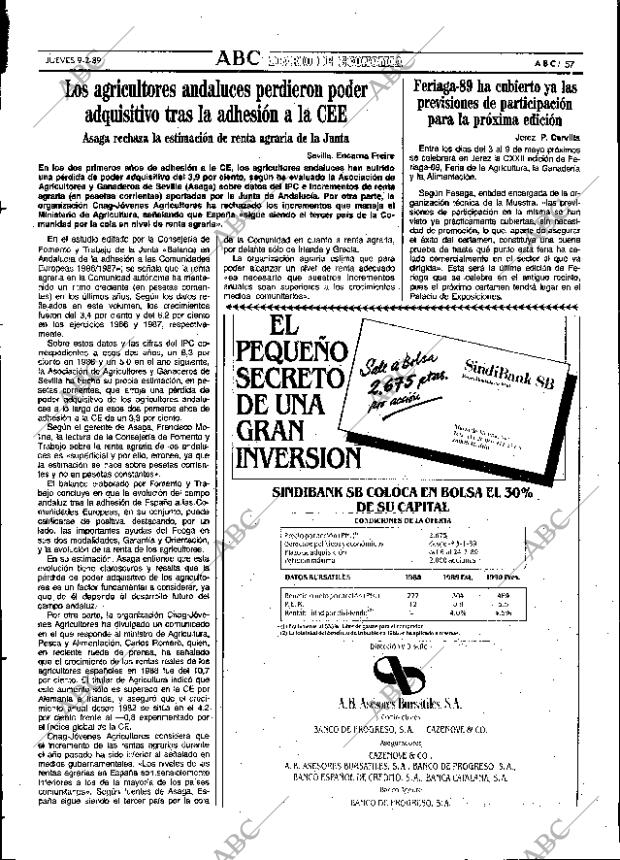 ABC SEVILLA 09-02-1989 página 57