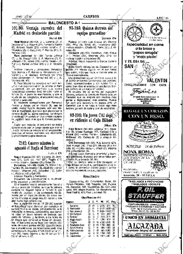 ABC SEVILLA 13-02-1989 página 65