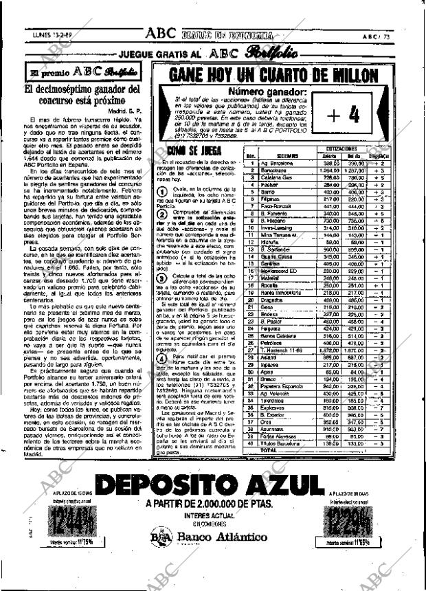 ABC SEVILLA 13-02-1989 página 73