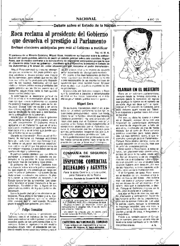 ABC MADRID 15-02-1989 página 23